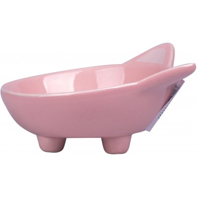 Mr.Kranch Миска керамическая для кошек Мордочка кошки 200 мл розовая