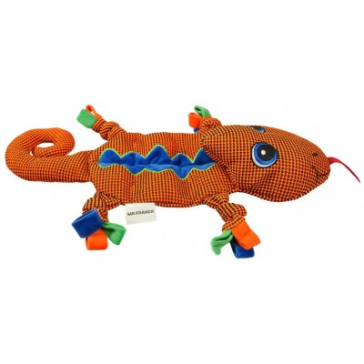 Mr.Kranch Игрушка для собак Ящерка плюшевая с пищалкой 38 см оранжевая