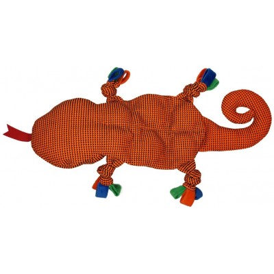 Mr.Kranch Игрушка для собак Ящерка плюшевая с пищалкой 38 см оранжевая