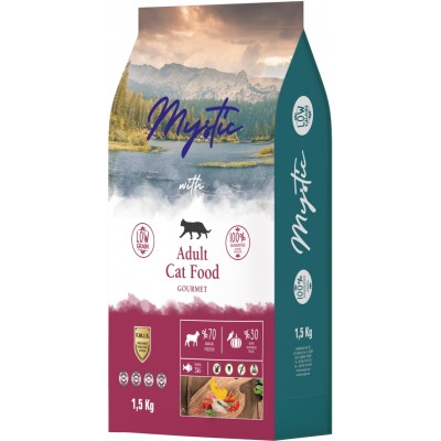 Mystic Adult Cat Food Gourmet сухой корм для кошек 1,5 кг.