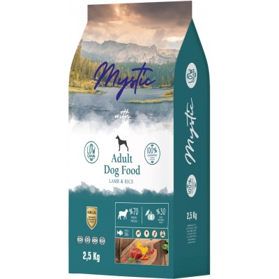 Mystic Adult Dog Food Lamb & Rice сухой корм для собак с ягненком и рисом 2,5 кг.