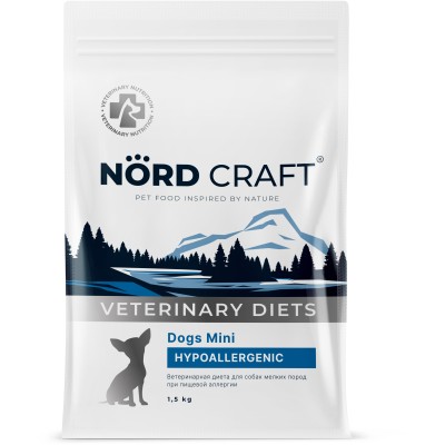 Nord Craft Dogs Mini Hypoallergenic Ветеринарная диета для собак мелких пород при пищевой аллергии 1.5 кг