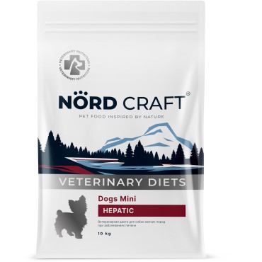 Nord Craft Dogs Mini Hepatic Ветеринарная диета для собак мелких пород при заболеваниях печени 10 кг