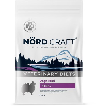 Nord Craft Dogs Mini Renal Ветеринарная диета для собак мелких пород для поддержания функции почек и ХБП 500 гр
