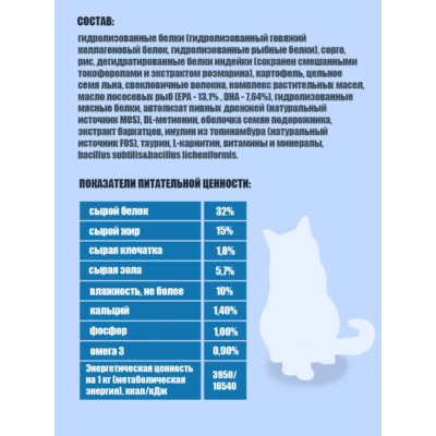 Nord Craft Cats Hypoallergenic Ветеринарная диета для кошек при пищевой аллергии 1.5 кг