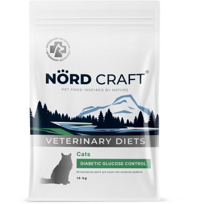 Nord Craft Cats Diabetic Glucose Control Ветеринарная диета для кошек при сахарном диабете 10 кг