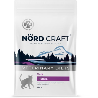 Nord Craft Cats Renal Ветеринарная диета для кошек для поддержания функции почек и ХБП 400 гр