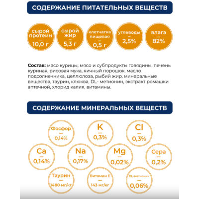 Original Choice VETDIET Urinary диетическое полнорационное питание для взрослых кошек профилактика МКБ пауч  85 гр.