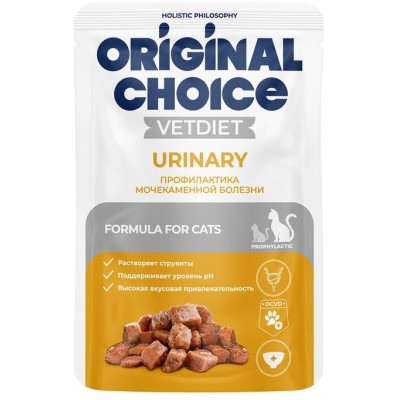 Original Choice VETDIET Urinary диетическое полнорационное питание для взрослых кошек профилактика МКБ пауч  85 гр.