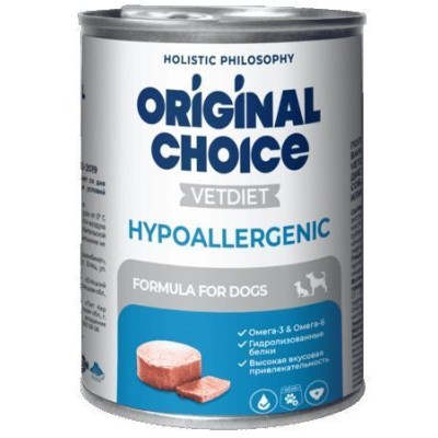 Original Choice VETDIET Hypoallergenic ветеринарная диета для собак с пищевой аллергией или непереносимостью 340 гр.