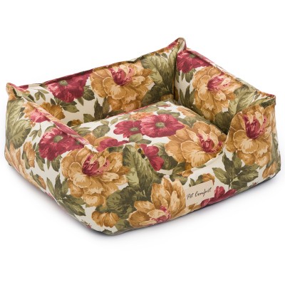 Pet Comfort Лежанка для кошек и собак мелких пород Alpha Merta 07, размер S 50х60 см, мультиколор-цветы