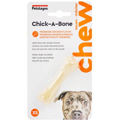 Petstages игрушка для собак Chick-A-Bone косточка с ароматом курицы 8 см. очень маленькая