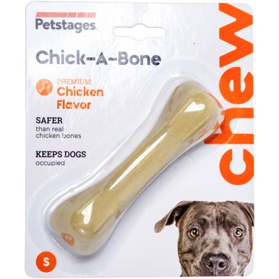Petstages игрушка для собак Chick-A-Bone косточка с ароматом курицы 11 см. малая
