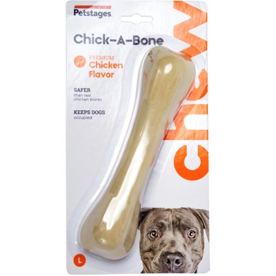 Petstages игрушка для собак Chick-A-Bone косточка с ароматом курицы 18 см. большая