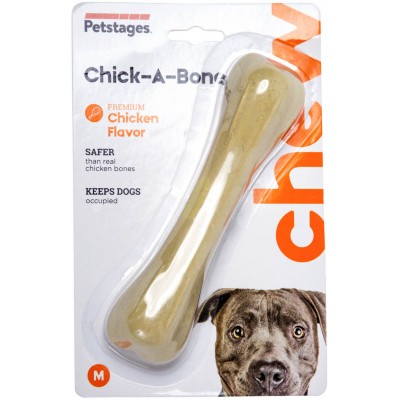 Petstages игрушка для собак Chick-A-Bone косточка с ароматом курицы 14 см. средняя