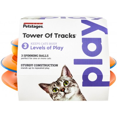 Petstages игрушка для кошек Трек "3 этажа" основание 24 см.