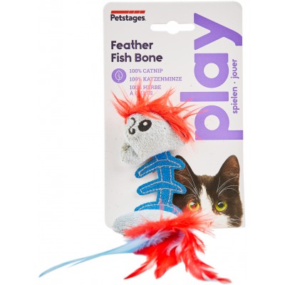 Petstages игрушка для кошек Play "Fish Bone" голубая