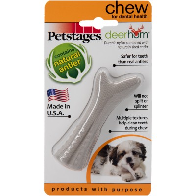 Petstages игрушка для собак Deerhorn с оленьими рогами 9 см. очень маленькая
