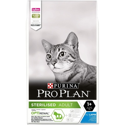 Purina Pro Plan Сухой корм для взрослых стерилизованных кошек и кастрированных котов старше 1 года с кроликом 1.5 кг.