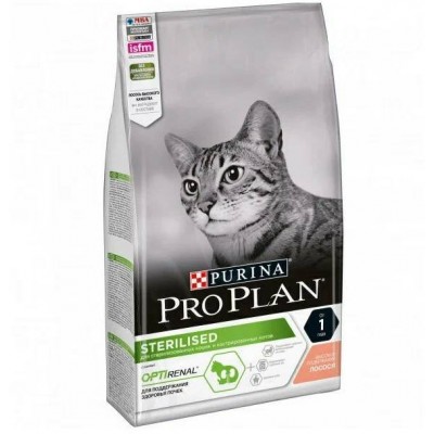 Pro Plan Sterilised с комплексом OPTIRENAL сухой корм для кастрированных котов и стерилизованных кошек Лосось 400 гр.