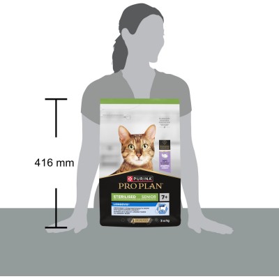PRO PLAN® Sterilised LONGEVIS® Сухой корм для стерилизованных кошек старше 7 лет с высоким содержанием индейки 3 кг