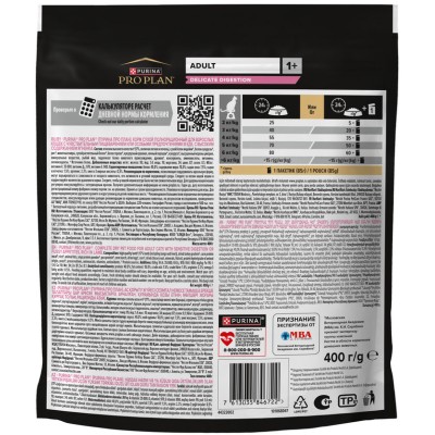 PRO PLAN® DELICATE DIGESTION Сухой корм для взрослых кошек с чувствительным пищеварением с высоким содержанием ягненка 400 гр
