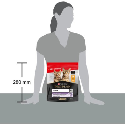 PRO PLAN® HEALTHY START Сухой корм для котят с высоким содержанием курицы 400 + 400 гр