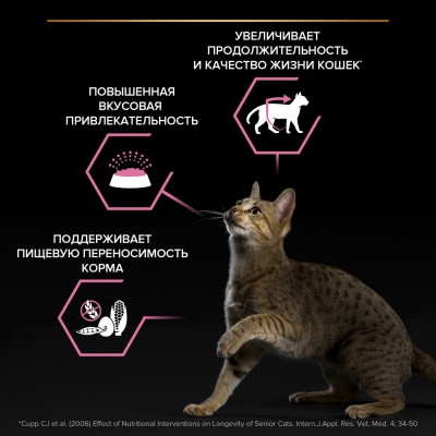 PRO PLAN® DELICATE DIGESTION Сухой корм для кошек старше 7 лет с чувствительным пищеварением с высоким содержанием индейки 400 гр