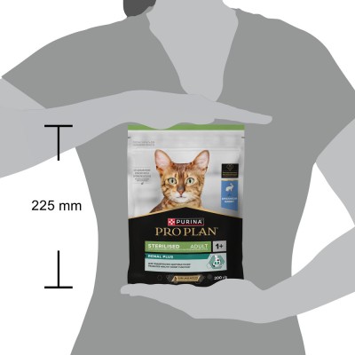 PRO PLAN® Sterilised Adult RENAL PLUS Сухой корм для взрослых стерилизованных кошек с кроликом 200 гр