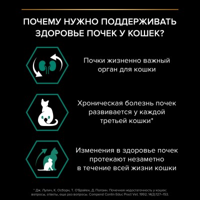 PRO PLAN® RENAL PLU Сухой корм для взрослых кошек для поддержания здоровья почек с высоким содержанием курицы 3 кг