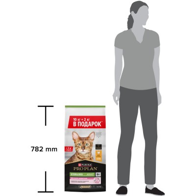 PRO PLAN® Sterilised DELICATE DIGESTION Сухой корм для взрослых стерилизованных кошек с чувствительным пищеварением с высоким содержанием курицы 10 кг