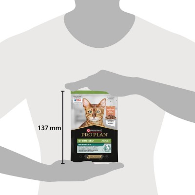 PRO PLAN® Sterilised MAINTENANCE Влажный корм для взрослых стерилизованных кошек с лососем в соусе 85 гр