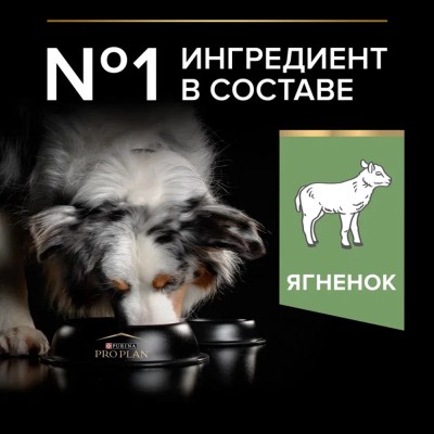 PRO PLAN® SENSITIVE DIGESTION Сухой корм для взрослых собак средних пород с чувствительным пищеварением с высоким содержанием ягненка 1.5 кг