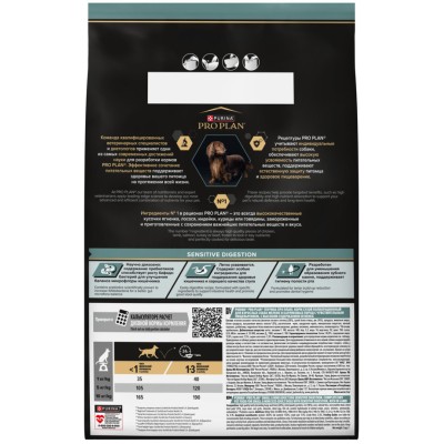 PRO PLAN® Сухой корм для взрослых собак мелких и карликовых пород с чувствительным пищеварением с высоким содержанием ягненка 2.5 кг + 500 г в подарок