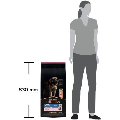 PRO PLAN® SENSITIVE SKIN Сухой корм для взрослых собак крупных пород с мощным телосложением с чувствительной кожей с высоким содержанием лосося 14 кг