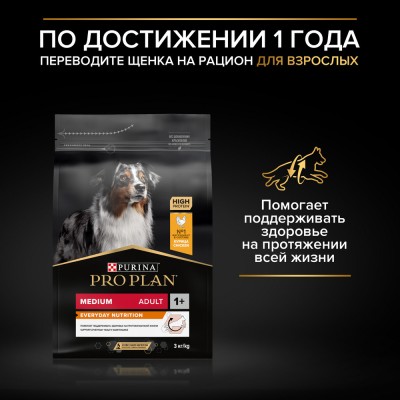 PRO PLAN® SENSITIVE SKIN Сухой корм для щенков средних пород с чувствительной кожей с высоким содержанием лосося 3 кг