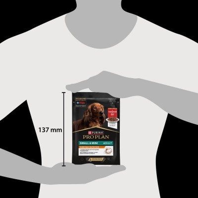 PRO PLAN® Влажный корм для взрослых собак мелких и карликовых пород с говядиной в соусе 85 гр