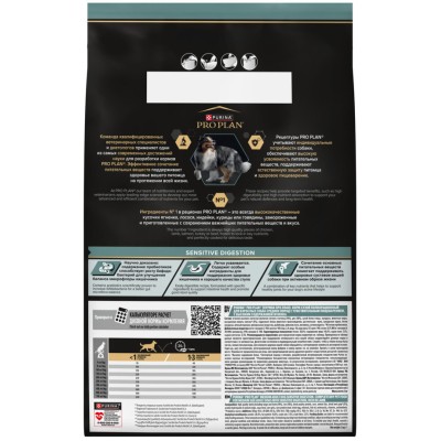 PRO PLAN® Сухой корм для взрослых собак средних пород с чувствительным пищеварением, с высоким содержанием ягненка, 2.5 кг + 500 г в подарок