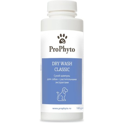 ProPhyto DRY WASH CLASSIC Сухой шампунь для собак для блеска и мягкости шерсти 100 гр.