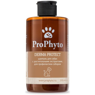 ProPhyto DERMA PROTECT SHAMPOO Жидкий шампунь для собак с растительными экстрактами против перхоти и себореи 250 мл.