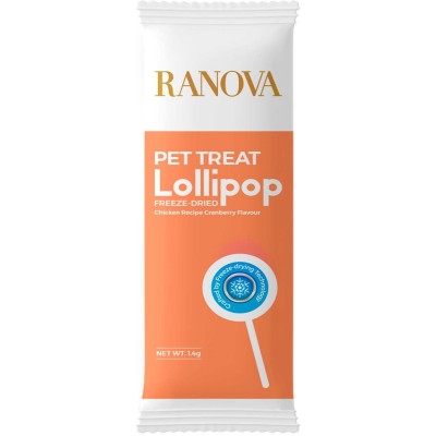 Ranova Лакомство для кошек CN сублимированное на палочке с клюквой 1,4 г х 10 шт