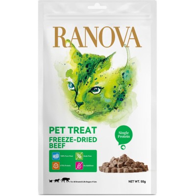 Ranova Лакомство для кошек сублимированное говядина 50 гр
