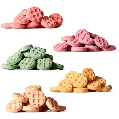 Ranova Лакомство для кошек сублимированное вафли микс вкусов: козье молоко, клюква, тыква, черника, ячмень 60 гр