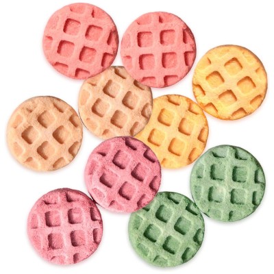 Ranova Лакомство для кошек сублимированное вафли микс вкусов: козье молоко, клюква, тыква, черника, ячмень 60 гр