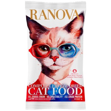 Ranova Полнорационный сухой сублимированный корм для кошек с курицей 8 гр