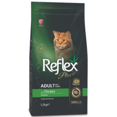 Reflex PLUS Adult Cat Food Chicken сухой корм для кошек с курицей 1,5 кг.