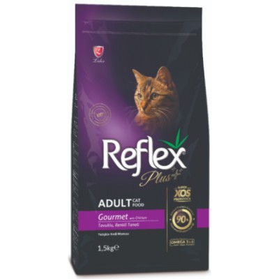 Reflex PLUS Adult Cat Food Gourmet Multicolor сухой корм для кошек 1,5 кг.