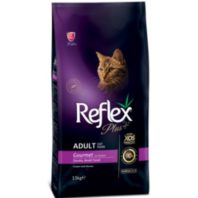 Reflex PLUS Adult Cat Food Gourmet Multicolor сухой корм для кошек 15 кг.
