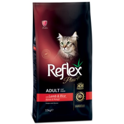 Reflex PLUS Adult Cat Food Lamb and Rice сухой корм для кошек с ягненком и рисом 15 кг.