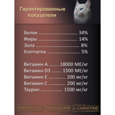 Reflex PLUS Adult Cat Food Hairball Salmon сухой корм для кошек для выведения шерсти с лососем 1,5 кг.